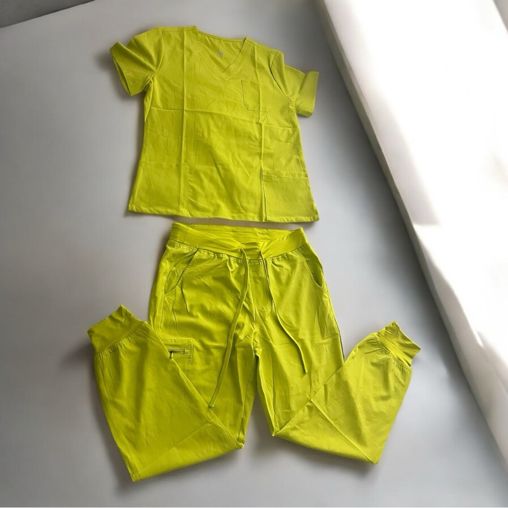 Neon Yellow Women's Jogger Jumpsuit Set